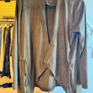 Olive suede black nyc jacket. Medium.